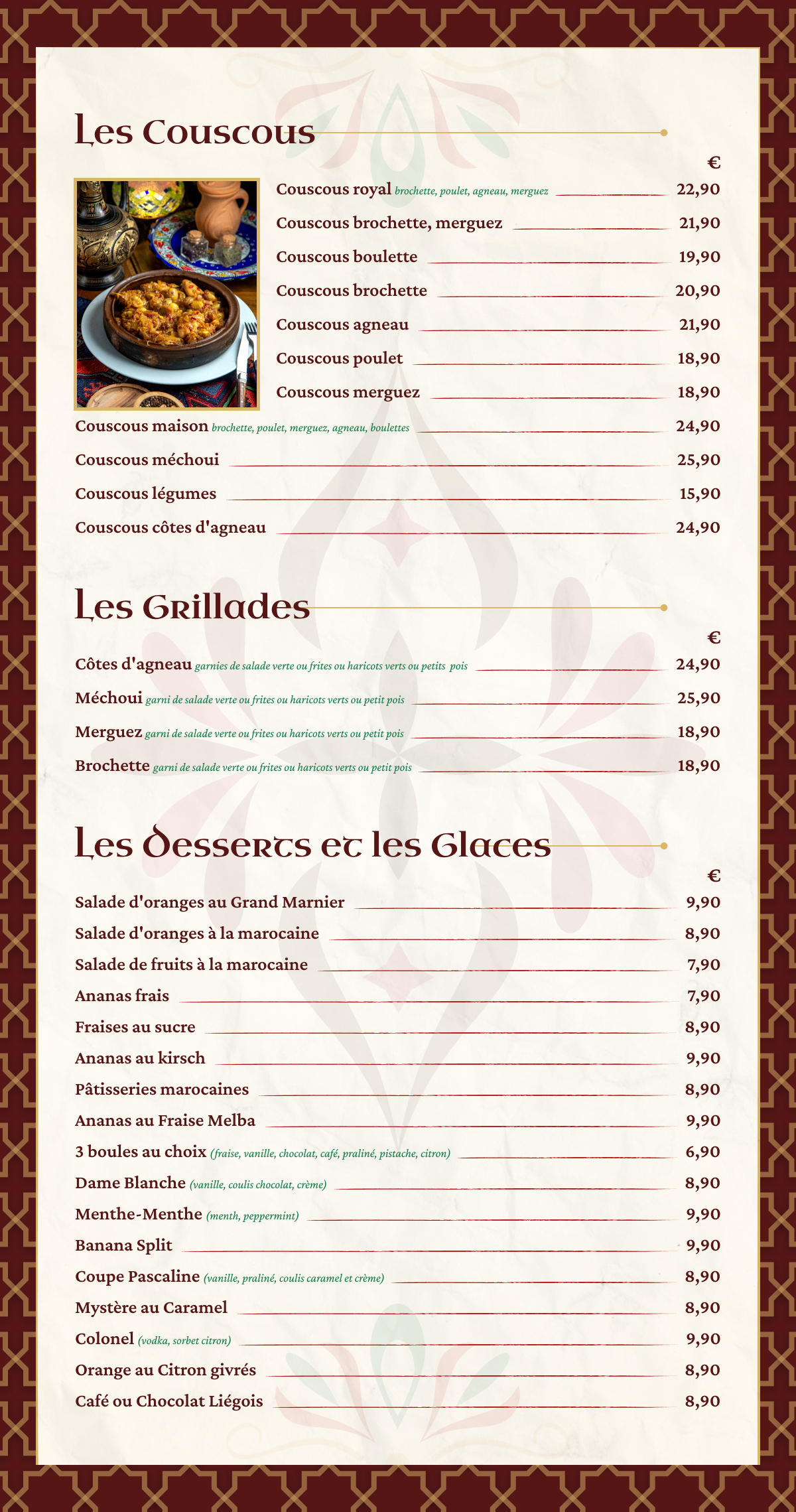 Menu Page 3