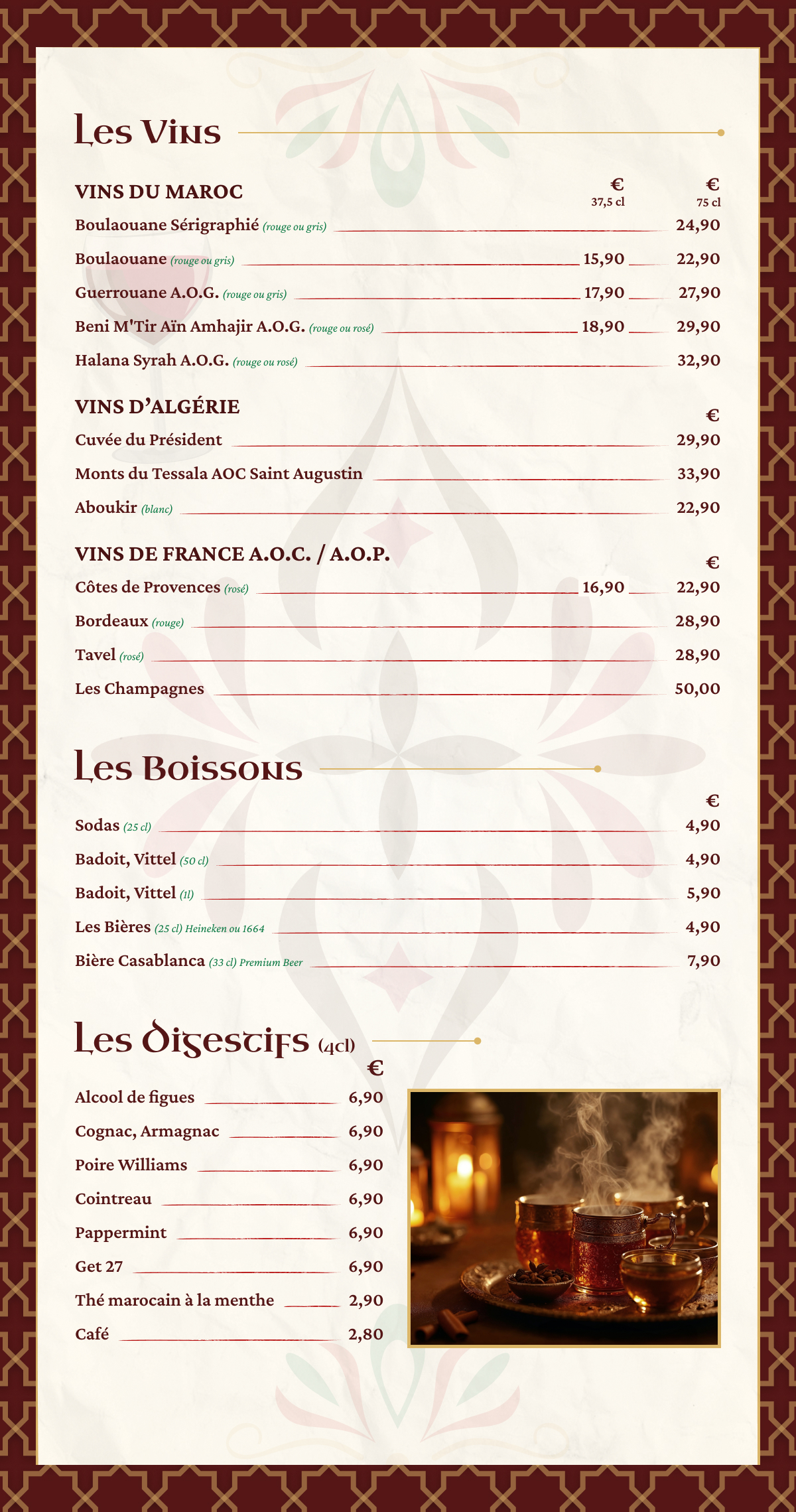 Menu Page 4